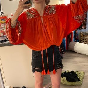 NEW Free People hearts aflame top